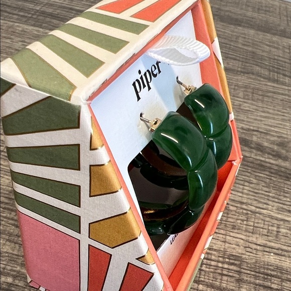 Piper K | Dark Green Earrings - Picture 5 of 6